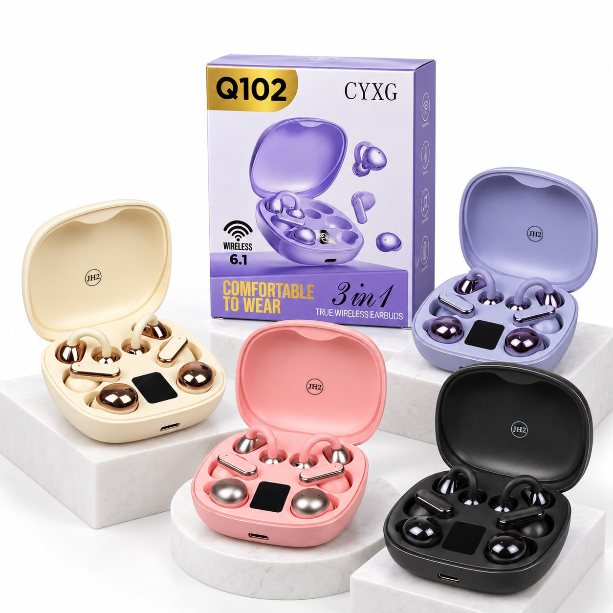 CYXG Q102 3-in-1 Wireless Earbuds! 