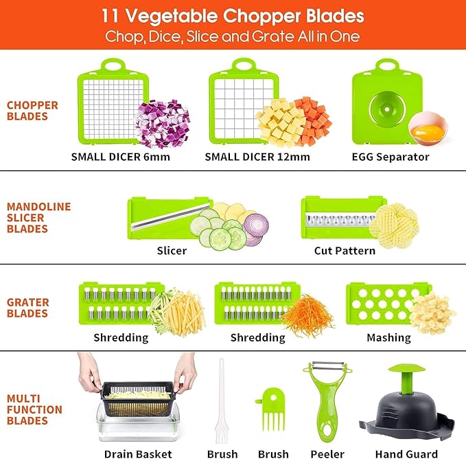 16-in-1 Multifunctional Vegetable Chopper & Slicer