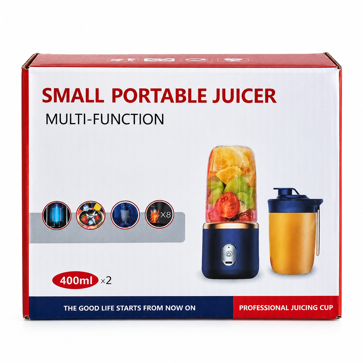Multi-Function Portable USB Juicer 400ml Dual Cup