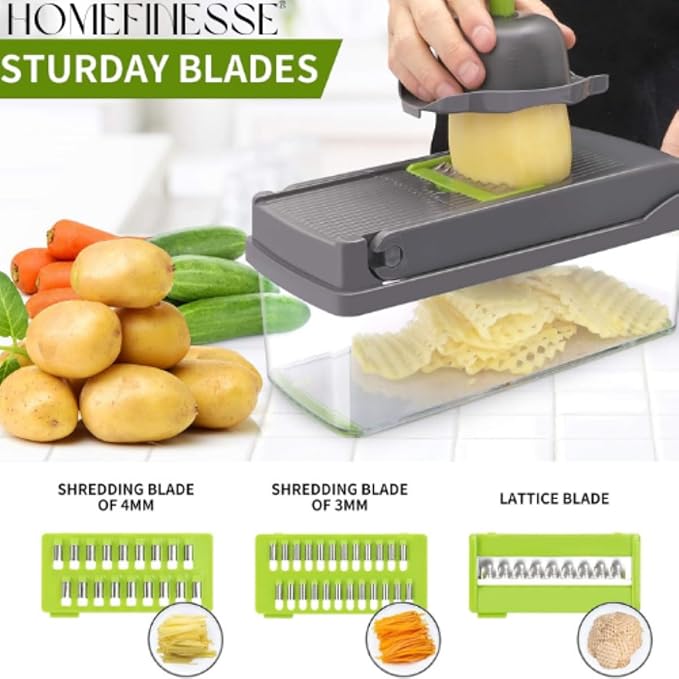 16-in-1 Multifunctional Vegetable Chopper & Slicer