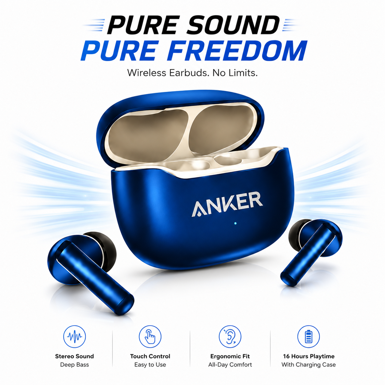 Anker TWS Wireless AC-100 Buds Pro Earbuds